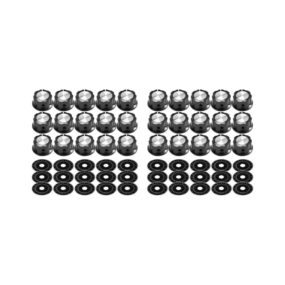 30 Sets Of A03 Potentiometer Control Knobs And 0-100 Scale Plates Bakelite Knob Scale Plates Digital Potentiometer Set 4711583751161