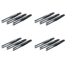 115mm Lange Flache Spitze Schwarze Plastik Antistatisch Pinzette 12 Stueck