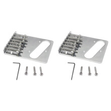 2X Vintage Stijl 6 Snaren Zadeltopladerbrug voor Vervanging van Onderdelen voor Tele Telecaster-Stijl Elektrische Gitaar