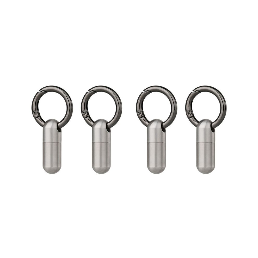 Typecat 4Pcs Waterproof Stainless Steel Pill Box Pill Bottle Cache Pill Box Container Keychain Pill Box Health Care