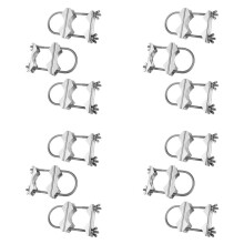 Double Antenna Mast Clamp V Jaw Block with U Bolts Heavy Duty Anti-Rust Mast to Mast Mount Bracket Kit for TV,CB(12 Set)