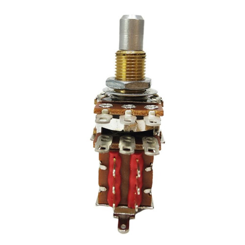 2X Potentiometer Push Pull  Gitarrkontroll Pot Elektrisk Gitarr Tonvolymdelar B250K 1