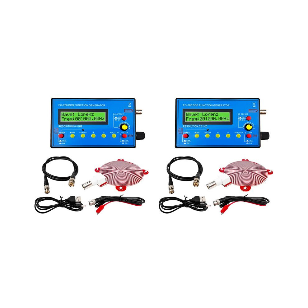 2X Fg200 Dds Function Generator Frequency Counter 0.01Hz-500Khz Signal Source Module Sine+Square+Sawtooth Waveform 4713156968808