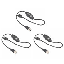 3X USB 5V to 12V Boost Fan Cable Adjustable USB to 4Pin Fan Cable 3 Gears Adjustable Speeds USB to 12V Chassis Fan Cable