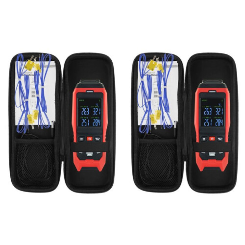2X Thermocouple Thermometer 4 Channels Data Logger Thermometer K Type Temperature Logger with Alarm and Data Logging