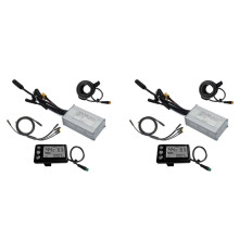 2X Regolatore di Onda Sinusoidale per Bici Elettrica A Tre Modalità 24V/36V/48V 17A con Display LCD S866, Connettore Impermeabile per Bici Elettrica
