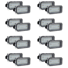 16St Bil LED Nummer Registreringsskylt Ljus för FOCUS MK II FIESTA MK VII MONDEO MK IV S-MAX 2008-2019
