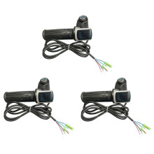 3X Bike Twist Throttle for Electric Bike Throttle 48V Gas Handle Throttle LCD Display Lock Key