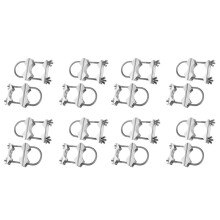 16x Double Antenna Mast Clamp V Jaw Block with U Bolts Heavy Duty Anti-Rust Mast to Mast Mount Bracket Kit for TV,CB,Ham