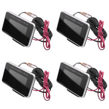 4X 2 in 1 Car LCD Digital Gauge Voltage Pressure Water Temperature Meter Buzzer Alarm M10