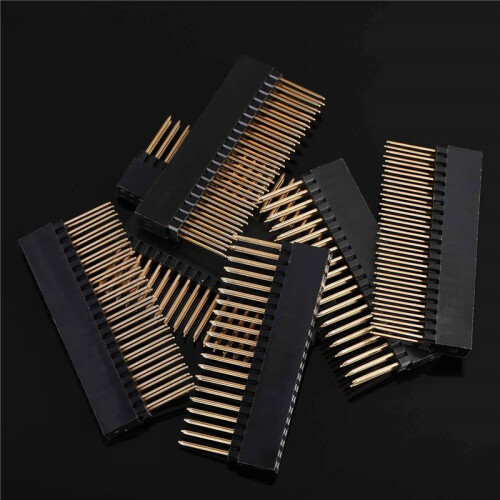 48PCS,2X20(40 Pin) Extra Tall Female 0.1 Inch Pitch Stacking Header for Raspberry Pi A+/B+/Pi 2/Pi 3 Extra Tall Header 2