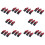 30x Plastic Motorcycle Helmet Speed Clip Chin Strap Quick Release Pull Buckle New Black+Red 1