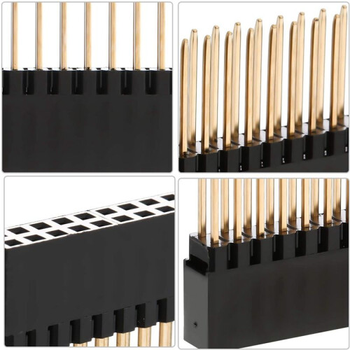48PCS,2X20(40 Pin) Extra Tall Female 0.1 Inch Pitch Stacking Header for Raspberry Pi A+/B+/Pi 2/Pi 3 Extra Tall Header 1