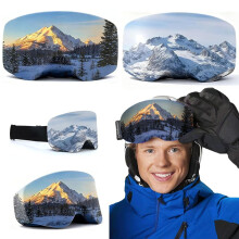 BSITSSS 2 Pcs Ski Goggle Protector Cover, Protective Goggle Cover Portable, Ski Goggle Cover Sleeve Anti-Scratch, Fashion Ski Goggles Protective Cove