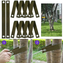48X Correia de Árvore com Ilhó Rolamento de Carga Forte Bom Suporte Efetivamente Fixado Ferramenta de Jardim com Cinto de Galhos Recém-Plantados