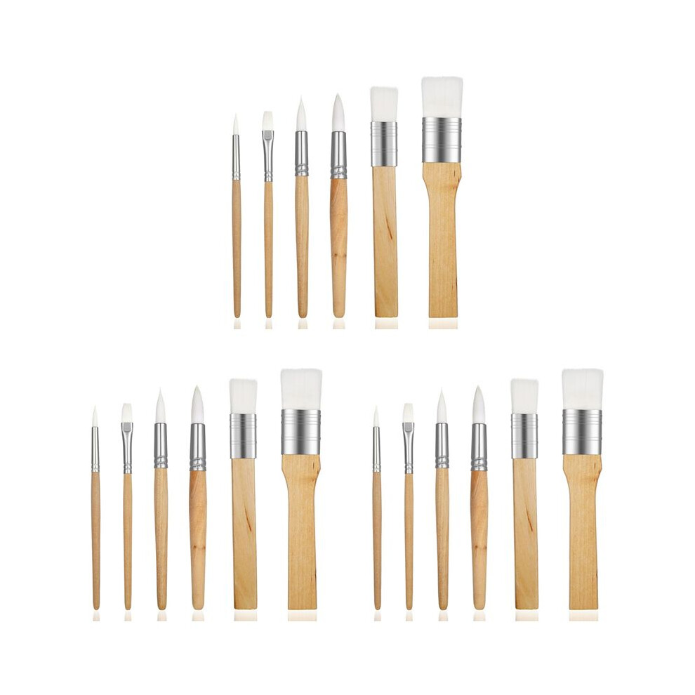 Art Paint Brushes Set 18Pieces Wooden Paintbrushes For Artists Adults Kids Body Face Painting 4711704506205