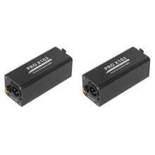 2X Audio Isolator Noise Reduction DI Ground Box 6.35 to Cannon Stereo Agricultural Electric Guitar Noise Eliminatio