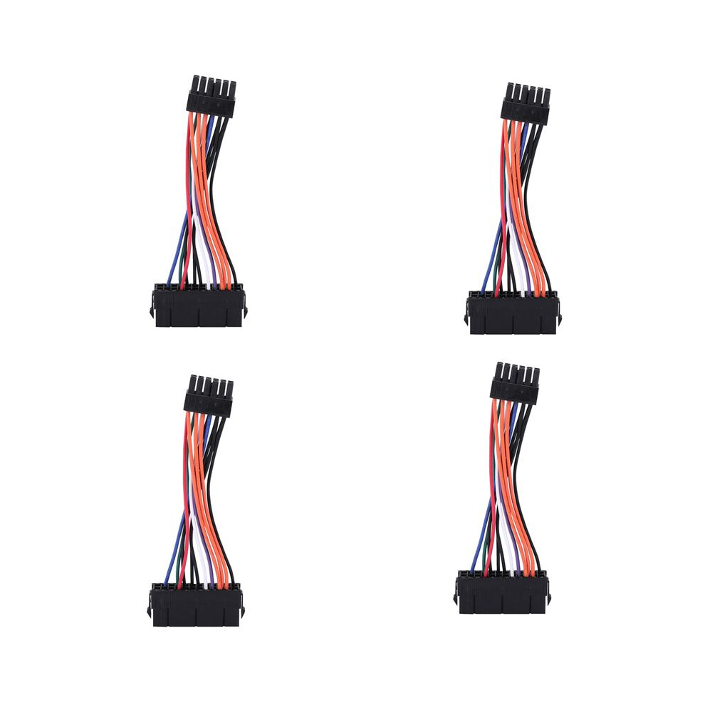 4X Psu Atx 24Pin Female To 12Pin Male Power Supply Sleeved Cable Cord 18Awg Wire For Q87h3-Am Q87h3 Am Motherboard 6033581147653