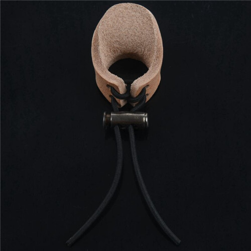 3X Thicken Cow Leather Thumb Finger Tip Protector Guard Ring Tab Leather Hunting Practice Archery Pull Bow Glove New 2