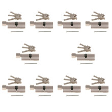 10X 70mm Zylinder Schloss Zubehör Tür Verriegelung Zylinder Aus Zink Legierung für Innen RäUme EuropäIsche Norm