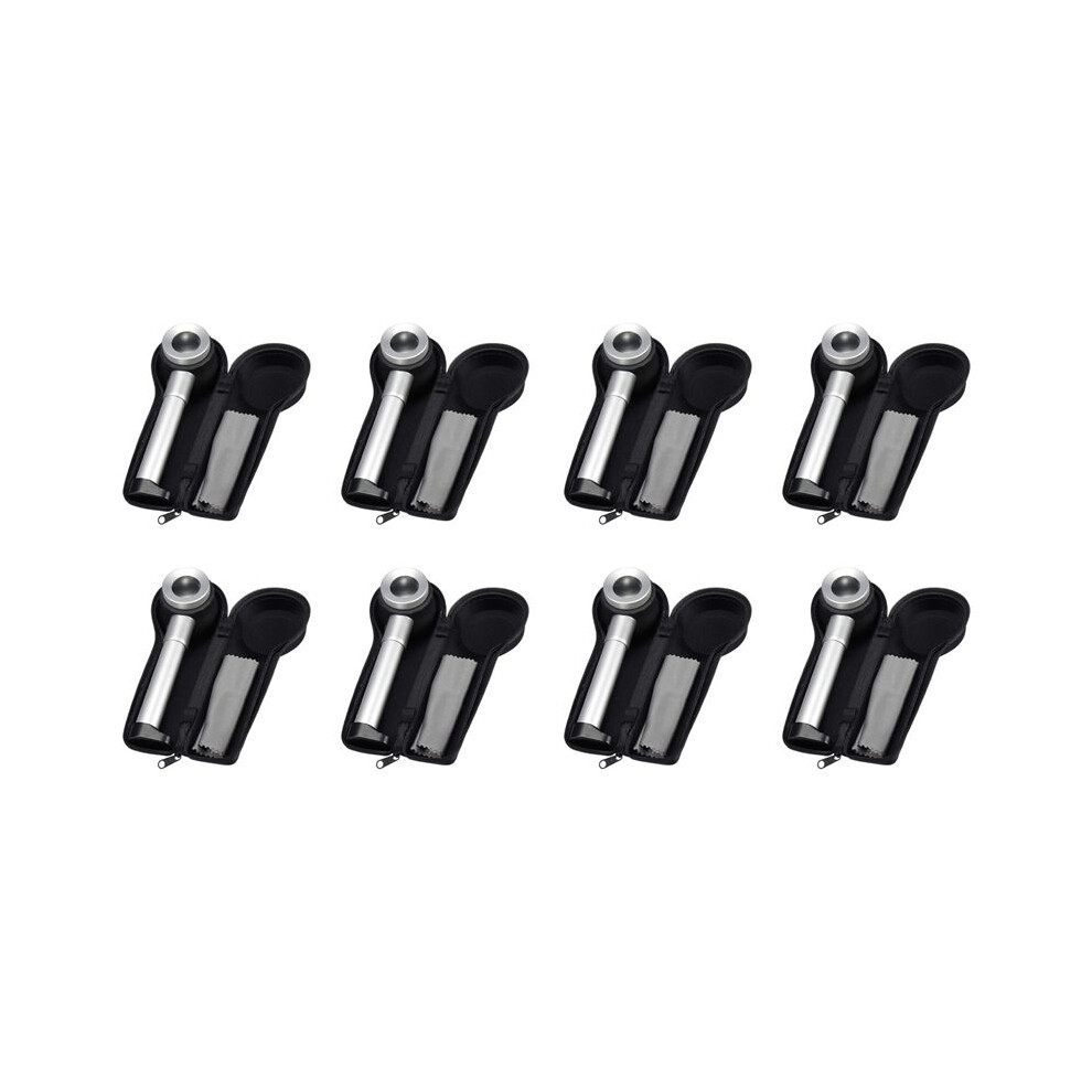 8pcs Handheld 45X Folding Linen Tester Metal Magnifiers Cloth Thread Counter Magnifier Magnifying Glass with Light