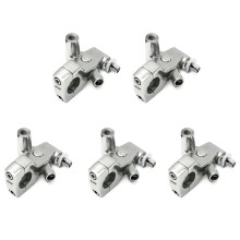 5pcs 25mm 1inch Motorcycle Clutch Lever Mount Holder for Shadow 600 VT750 Silver Aluminum Alloy