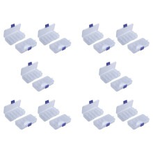 Resistores de PláStico PortáTil com 20 Peças e 10 Slots Caixa de Componentes EletrôNicos