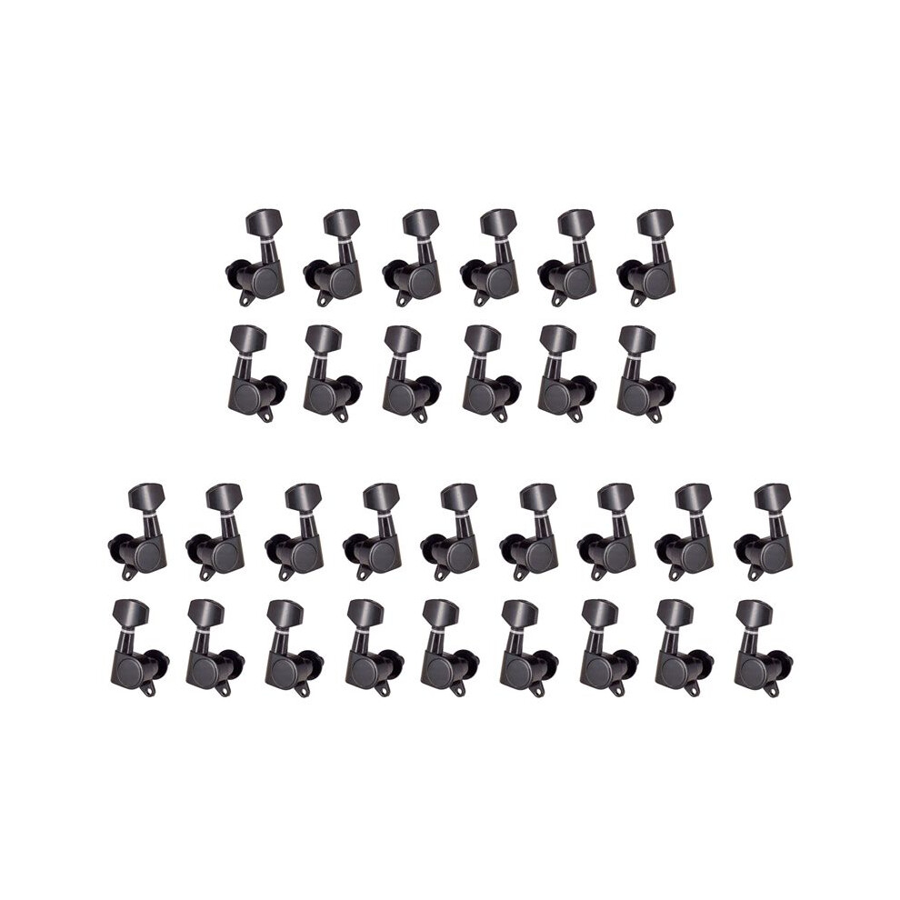 5X Guitar Tuning Pegs Tuner Machine Heads 3R3l Tuning Peg Machine For Acoustic Electric Guitar, Black 4713319085670