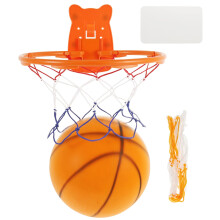 2025 New Silent Basketball Size 7, Grooved Airless Basketball for Quiet Dribbling and Indoor Training, Soft Foam Soundless Ball with Hoop and Net for