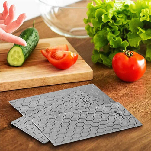 12 Pcs Diamond Sharpening Plate Set, Diamond Sharpening Stone with Honeycomb Surface, 400/600/1000/1200 Grit 2