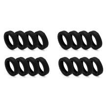16Pcs Suitcases Wheel Covers,Silicone Luggage Compartment Wheel Cover for Most 8 Spinner Wheels Black