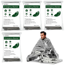 BINHAI Emergency Thermal Blanket Foil Blanket Baby Sensory Survival Reflective Thermal for Outdoors, Hiking, Survival, Marathons or First Aid 52" x 8