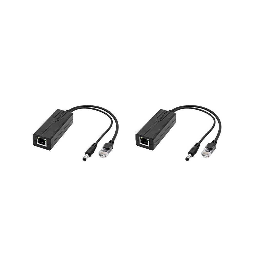2X 48V To 5V Poe Splitter Adapter Active Adaptive Separator Isolated Injector 5.5X2.1mm Port For 100M Camera 6031337873191