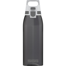 Sigg - Tritan Water Bottle - Total Color ONE Anthracite - Suitable For Carbonated Beverages - Dishwasher Safe - Leakproof - Featherweight BPA Free -
