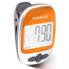 PINGKO Outdoor MultiFunction Portable Sport Pedometer StepDistanceCaloriesCounter Orange