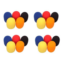 20 Pcs Solid Color Non-Disposable Microphone Dust Cover Thickened Microphone Cover Microphone Blowout Cover for KTV