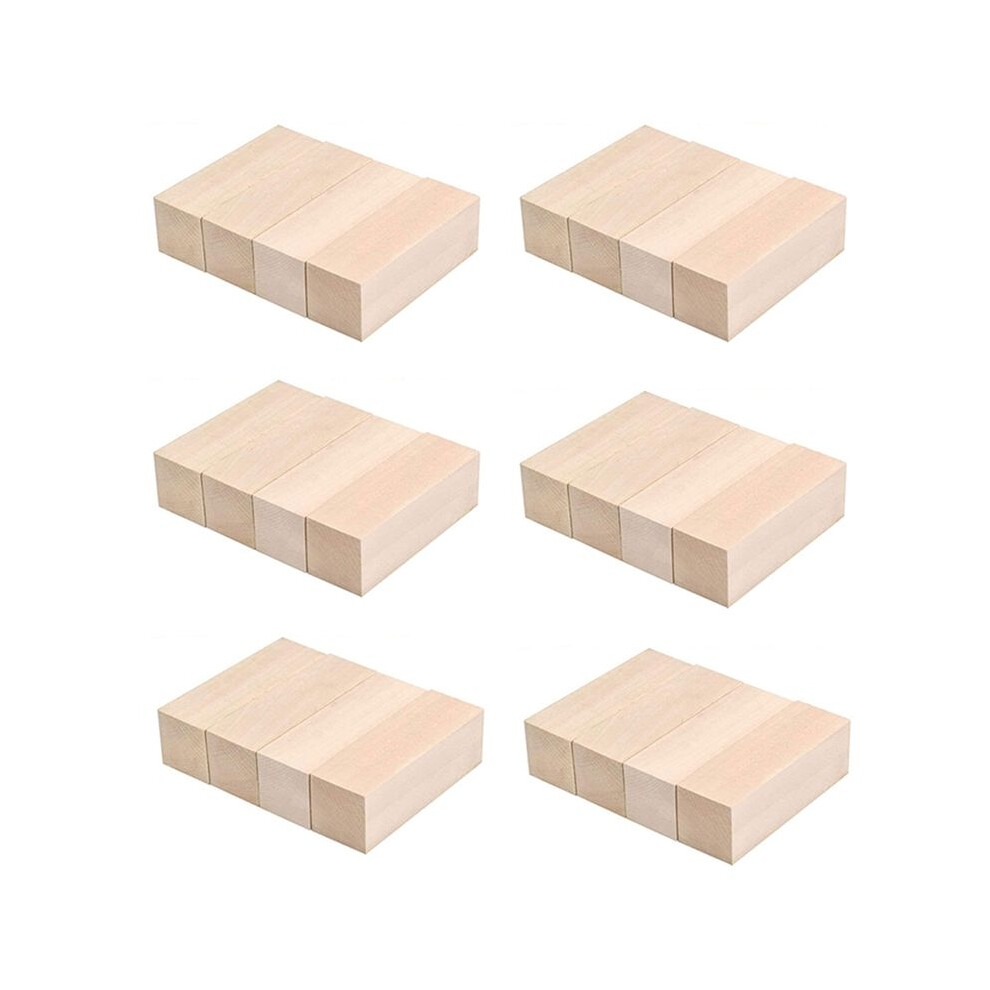 24X Large Carving Wood Blocks Whittling Wood Blocks Basswood Carving Blocks Unfinished Soft Wood Set 4713513043469