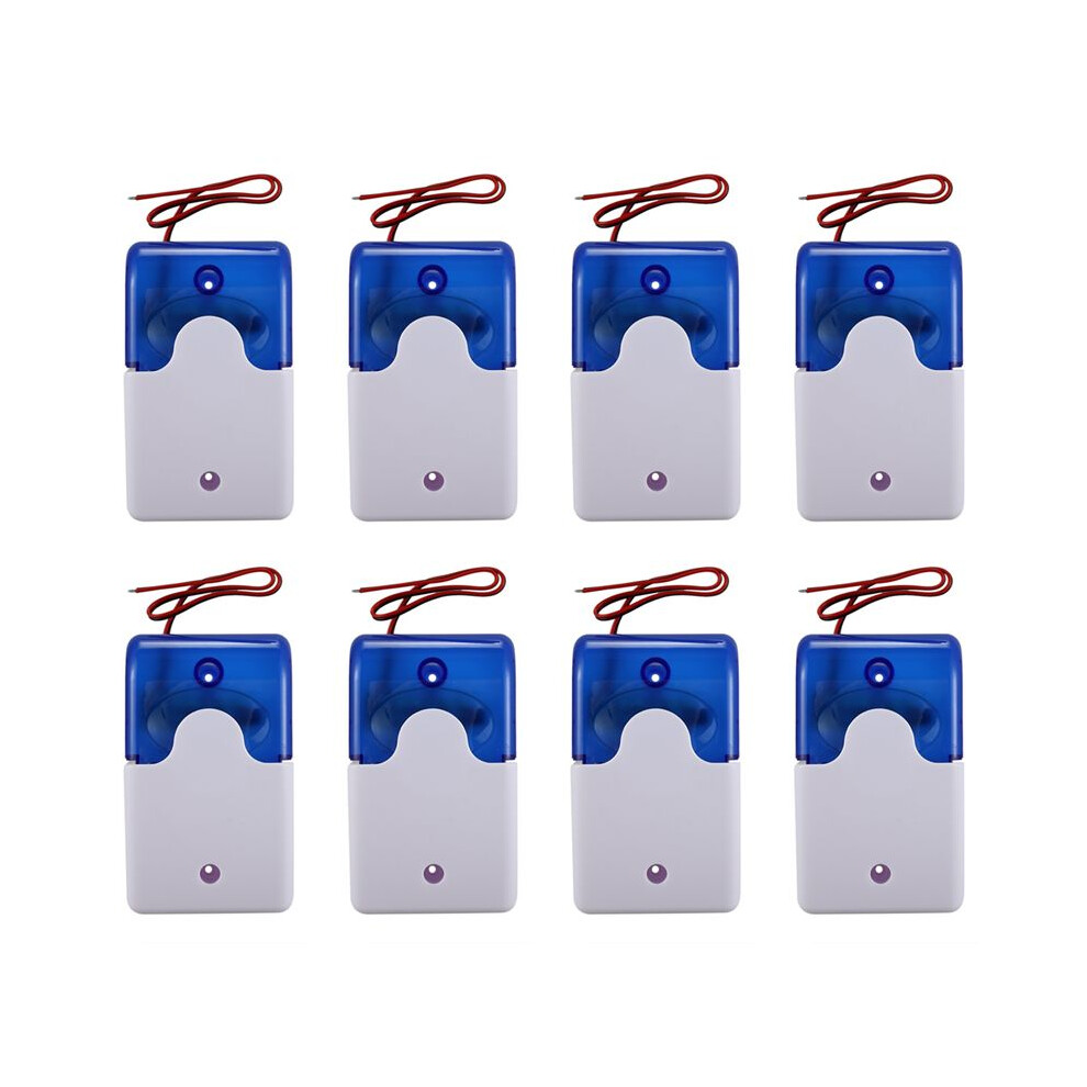 8X Wired Strobe Warning Siren Durable 12V Sound Alarm Flashing Light Sound Siren Horn Alarm System 115Db 6031272522611