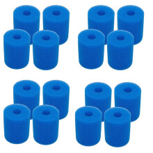 16 Pack Pool Filter Cartridge Sponge for Type H Reusable Washable Hot Tub Cleaner Tool for In-Tex Type H Sponge Filter