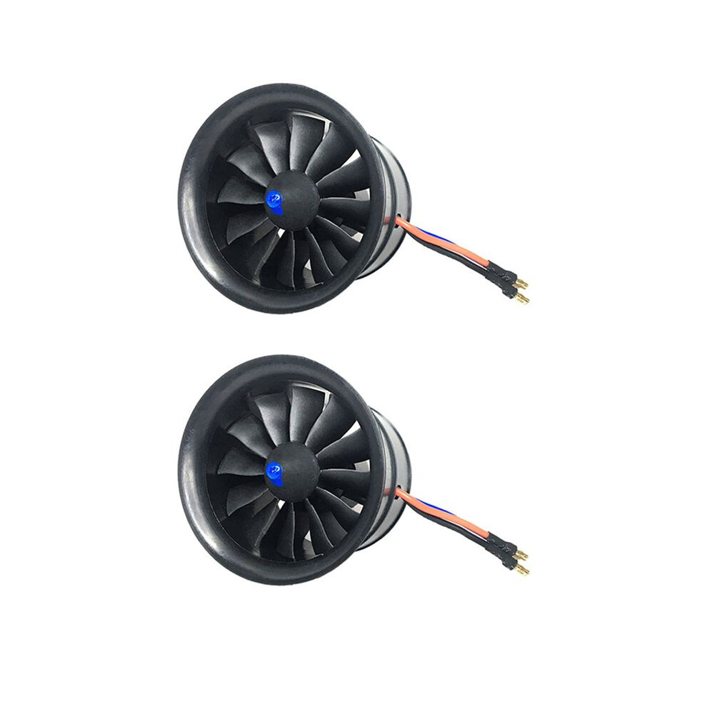 2X Edf 70Mm 2300Kv 6S 12 Blades Rc Fan Propeller With Brushless Motor For Rc Jet Airplane Drone Model Spare Parts 6032328262550