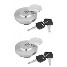 2X Motorcycle Aluminum Fuel Tank Cap with 2 Keys Motorbike Gas Tank Cover for Shadow VLX VT 600 Rebel 250