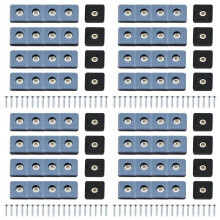 80 Stuks Meubelglijders voor Tapijt PTF Meubelglijders Inschroefbare Vierkante Meubelschuif 25 mm met Schroeven