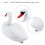 4X Svanlock, Flytande Plastsvan, Vit Svanstatydekoration Pet-Lock, Simuleringssvanlock, Vit Svanstaty 5