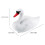 4X Svanlock, Flytande Plastsvan, Vit Svanstatydekoration Pet-Lock, Simuleringssvanlock, Vit Svanstaty 9