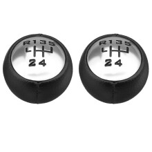 2X 5 Speed PU Lederen Pookknop Hoofd Handbal voor 307 308 3008 407 5008 807 voor C3 C4 C4 C8
