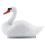 4X Svanlock, Flytande Plastsvan, Vit Svanstatydekoration Pet-Lock, Simuleringssvanlock, Vit Svanstaty 7