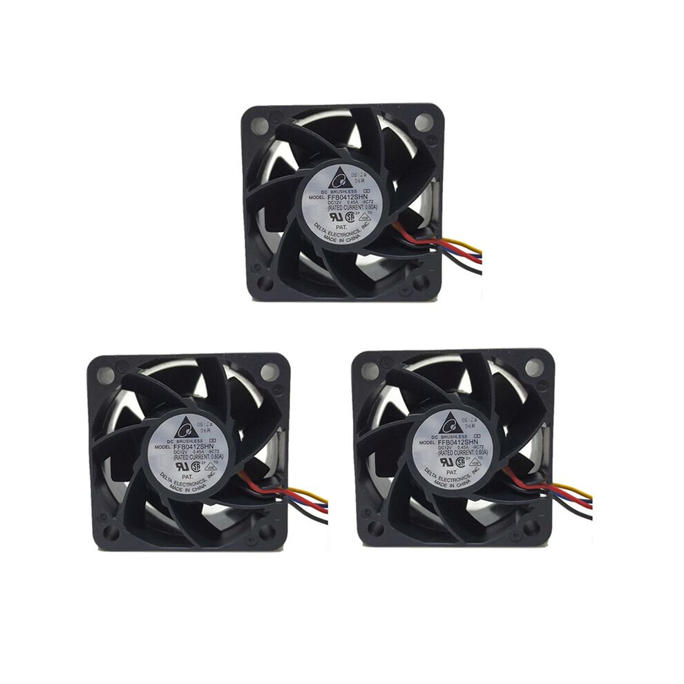 3X Ffb0412shn 4028 40Mm 40X40x28mm Server Fan Power Cooling Fan 12V 0.45A Micro-Violent Air Flow Fan 4Pin Connector 6033227177969