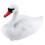 4X Svanlock, Flytande Plastsvan, Vit Svanstatydekoration Pet-Lock, Simuleringssvanlock, Vit Svanstaty 6