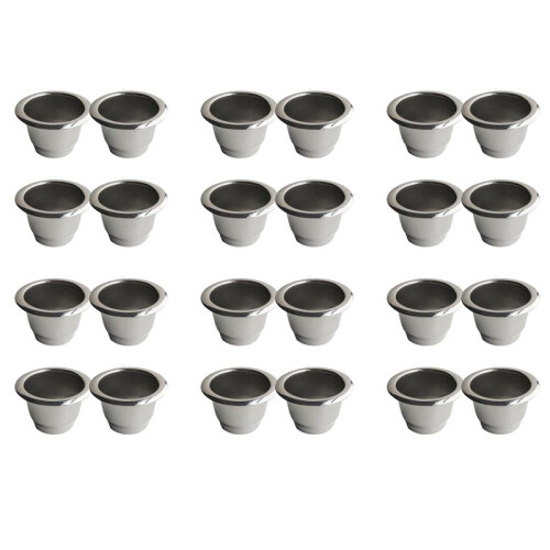 24Pcs for  Stainless Steel Refillable Coffee Capsule Coffee Filter Reusable Coffee Pod Reusable Cafe Machine
