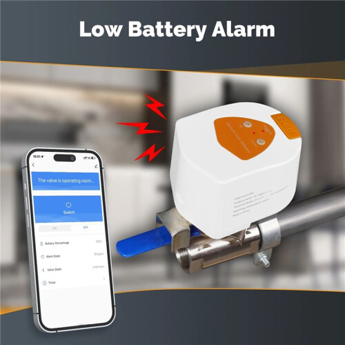 2X Tuya ZigBee  Battery Water Gas Valve Controller Automatic Low Power Consumption Voice Control for Alexa 1